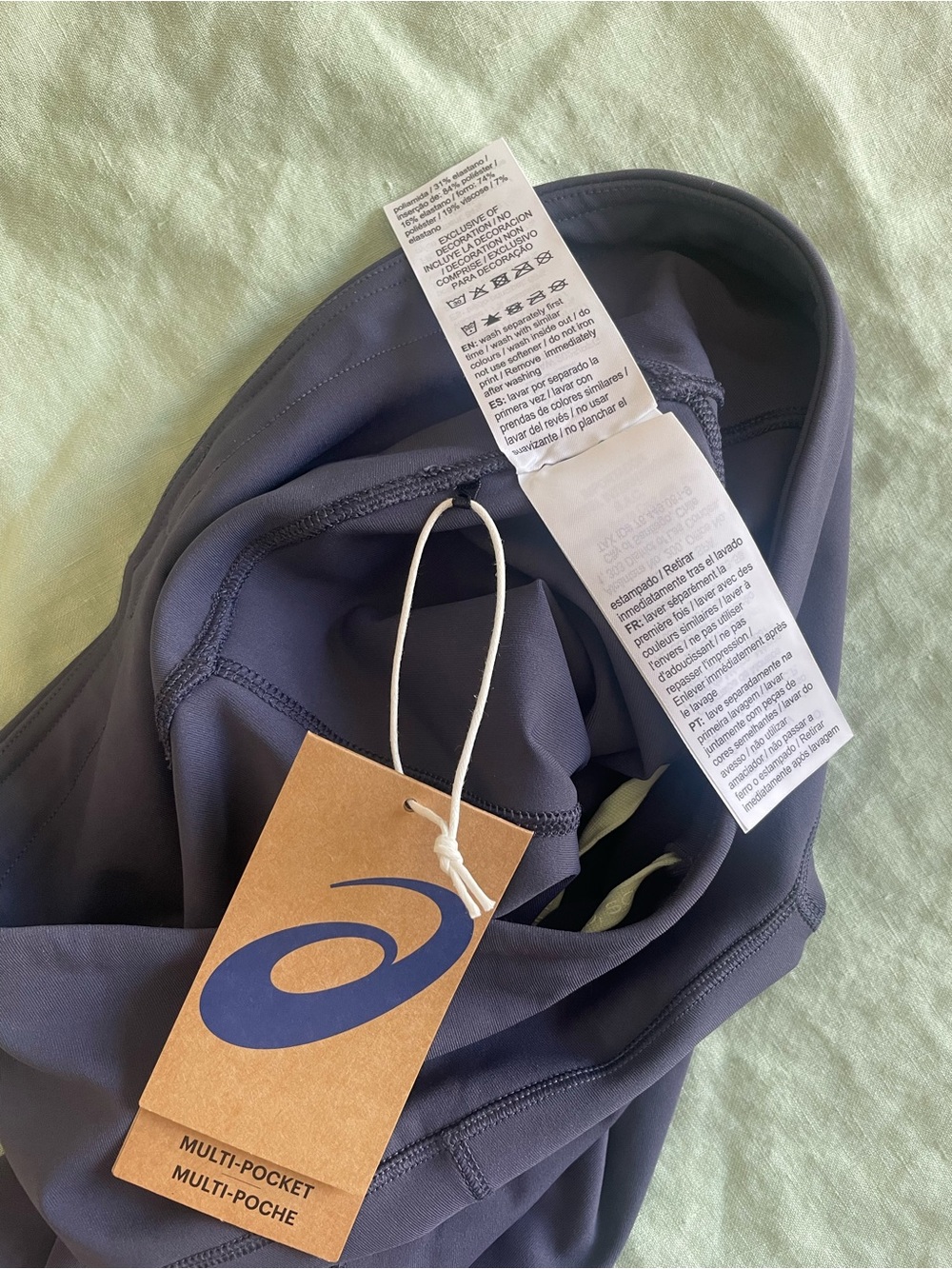 Asics Purple Women’s Athletic Leggings with Drawstring - Picture 8 of 9
